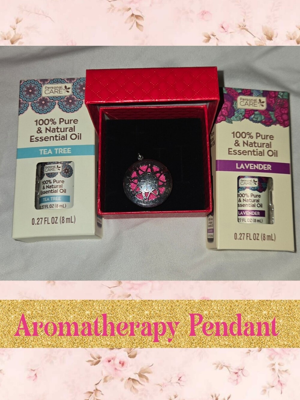 Aromatherapy Pendant  W/ Oils